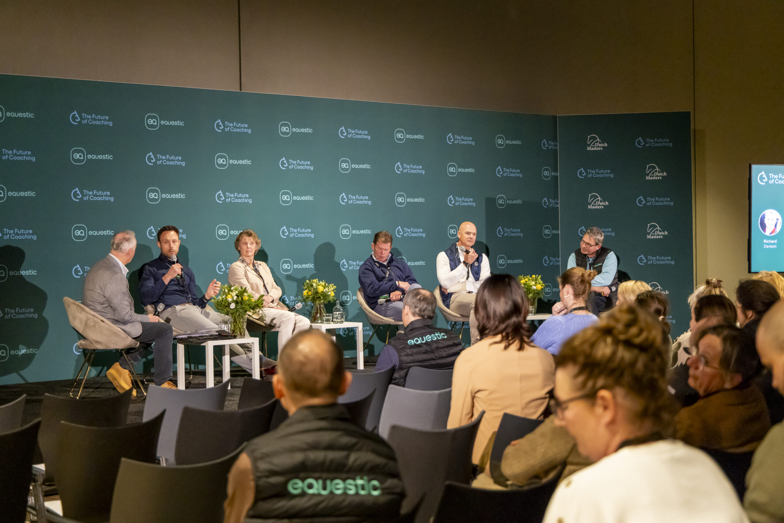 The Future of Coaching Forum Panelists at the stage at The Dutch masters